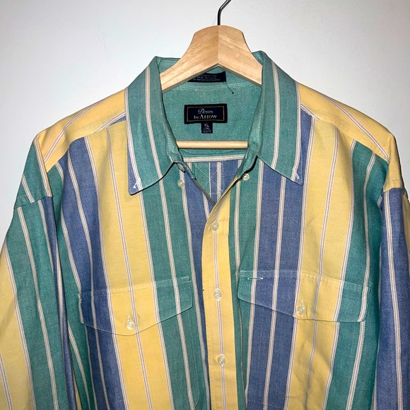 2 Dover By Arrow Vintage long sleeve shirts XL - Picture 2 of 7